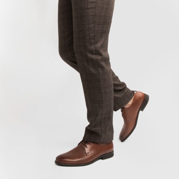 Zapato De Vestir Urbano Flexi Con Ovalada Para Hombre Estilo 403301 Café - Parbal